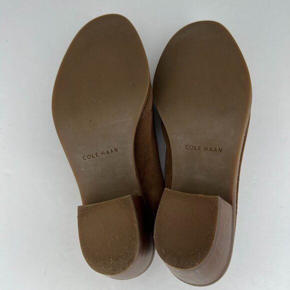 Cole Haan Womens W14844 Brown Faux Suede Block Heel Size 7 Slip-On Mules - Picture 9 of 11